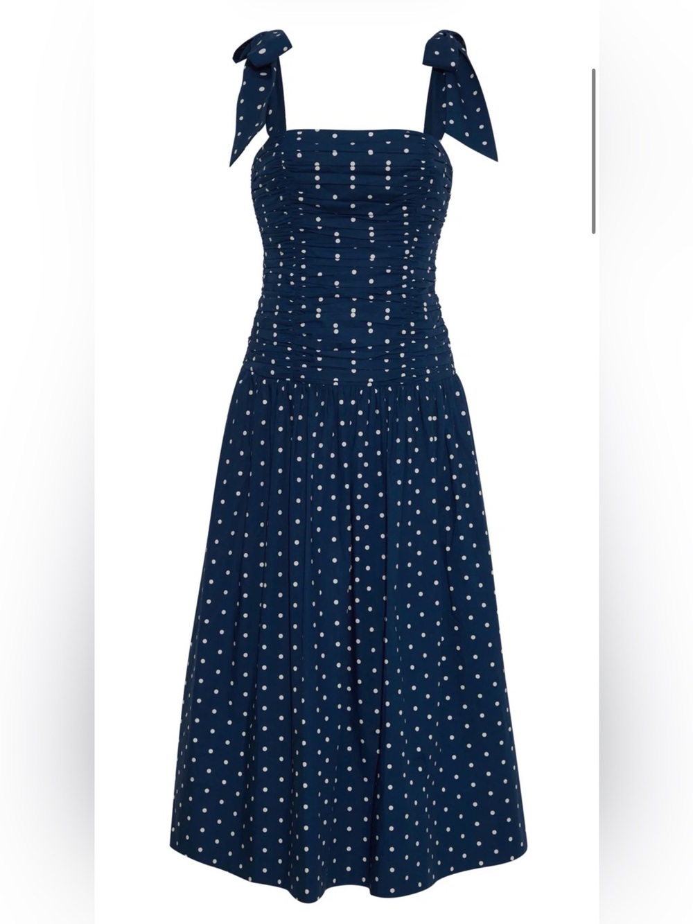 Cara Cara Rahi Navy Polka Dot  Midi Dress, NWT